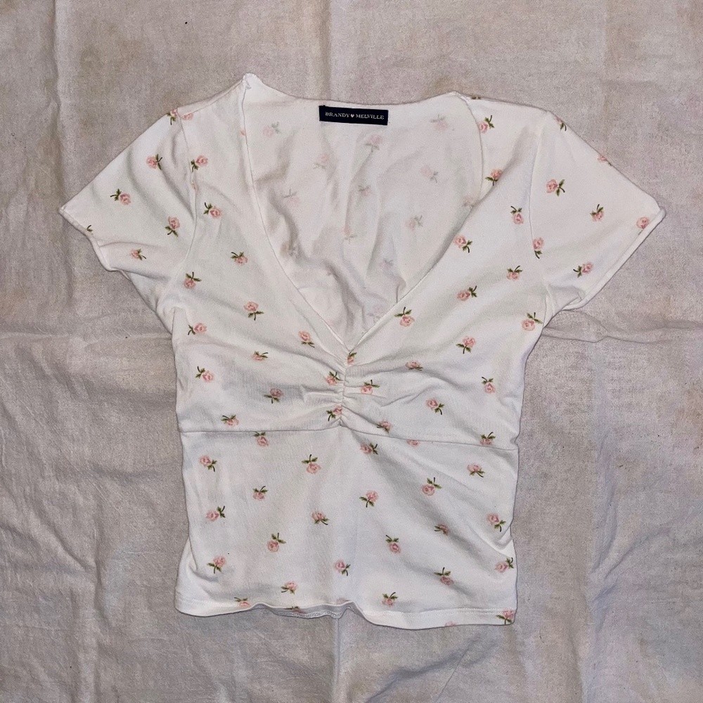 Dainty Floral Brandy Melville Tee